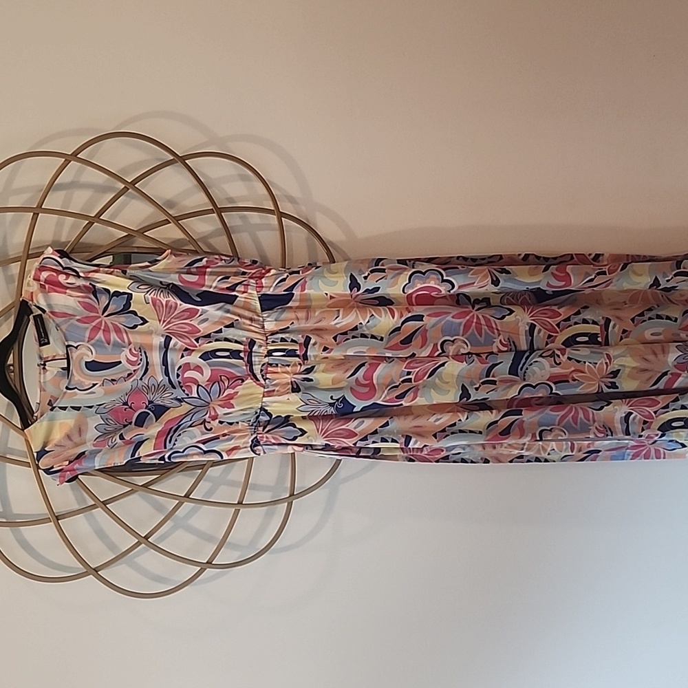 New York and Company abstract paisley print jumpsuit